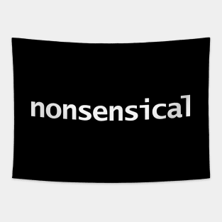 Nonsensical Minimal Typography White Text Tapestry