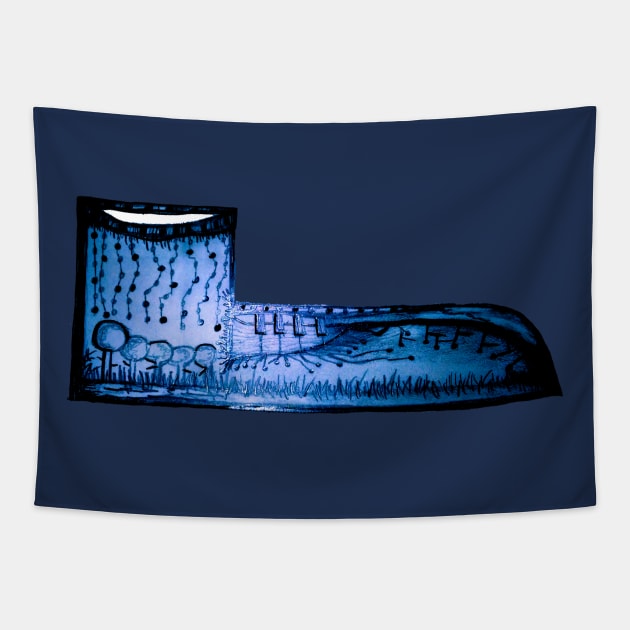 Blue Shoe Tapestry by IanWylie87