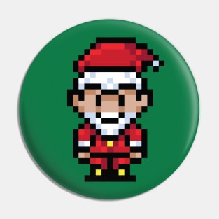 8bit Santa Claus // Funny Retro Santa Pin