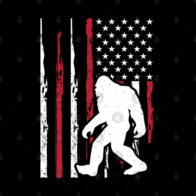 Bigfoot American Flag by Dylante