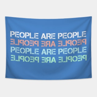 People Are People - Mirror Reverse Mixed Text Tapestry