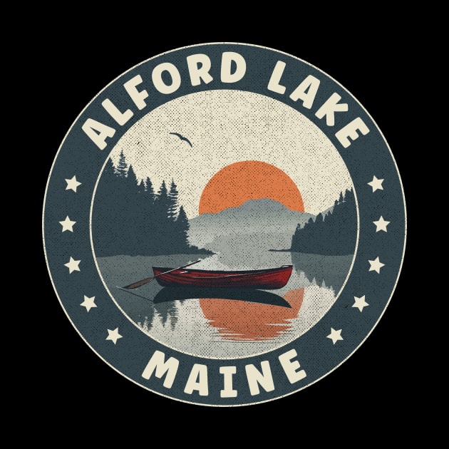 Alford Lake Maine Sunset by turtlestart