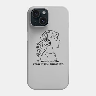 No music, no life. Know music, know life Phone Case