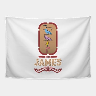 JAMES-American names in hieroglyphic letters-James, name in a Pharaonic Khartouch-Hieroglyphic pharaonic names Tapestry