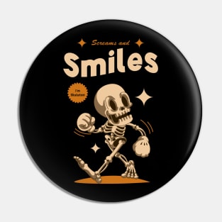 Funny Skeleton Halloween Pin