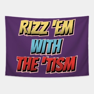 Rizz em wuth the tism - Pop Art Style Tapestry