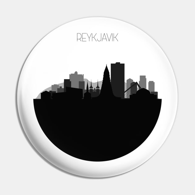 Reykjavik Skyline Pin by inspirowl