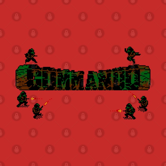 Commando 8 Bit Art Color by 8 Fists of Tees