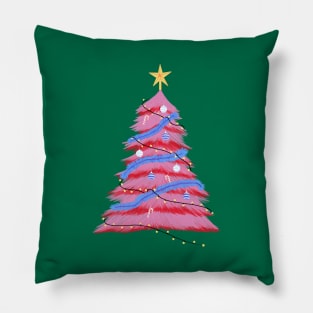 Pink christmas tree Pillow