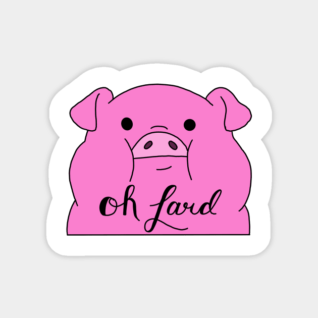 Oh Lard Pig Magnet by maddie55meadows