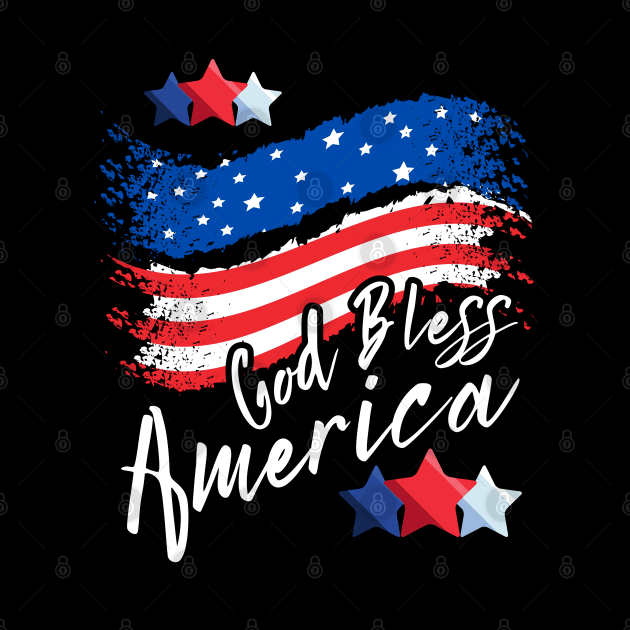 4th of July God Bless America // T-shirt Lifestyle by Kalico Design