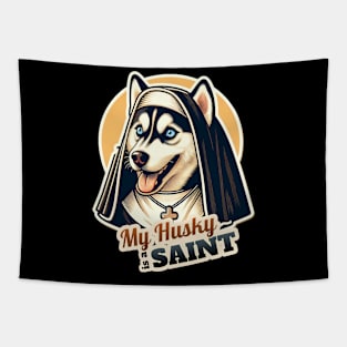 Husky Nun Tapestry