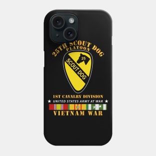 25th Scout Dog Platoon 1st Cav - VN SVC Phone Case