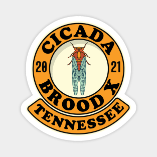 Cicada 2021 Brood X Tennessee TN Magnet