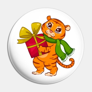 new year symbol 2022 tiger cub Pin