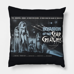 Invasion! 50s sci fi B Movie Pillow