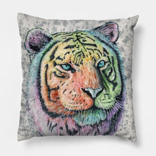 rainbow tiger Pillow