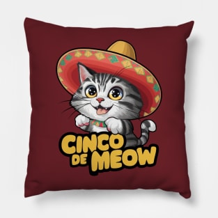 Cinco de meow Pillow