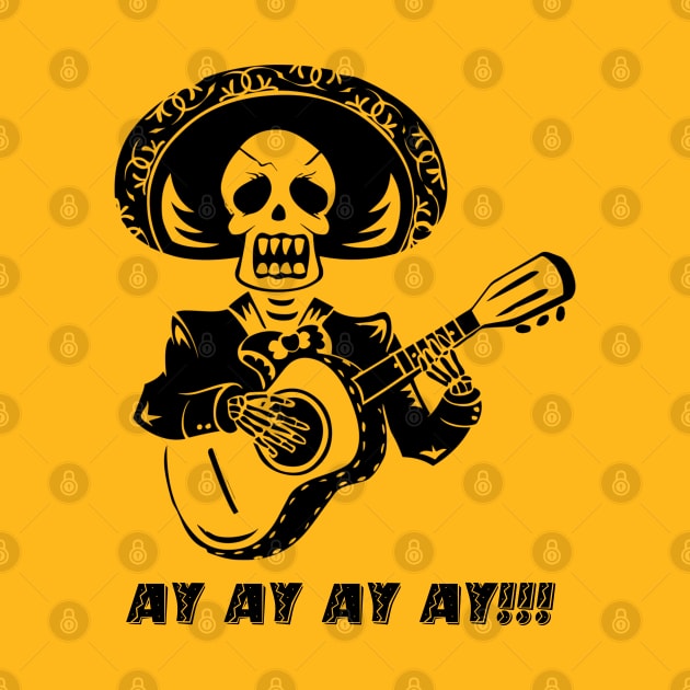 Day of the Dead Mariachi Skeleton by STYLISH CROWD TEES