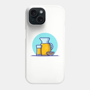 Orange Juice Cartoon Vector Icon Illustration (2) Phone Case