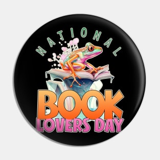 National Book Lovers Day Frog Pin