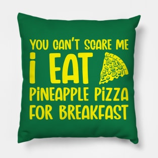 Scared Pineapple Pizza (Mono) Pillow