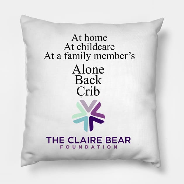 Alone, Back, Crib Pillow by SafeInfantSleep