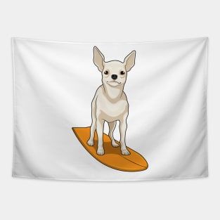 Chihuahua Surfer Surfboard Tapestry