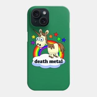 death metal unicorn Phone Case