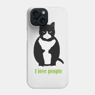 Black cat Phone Case