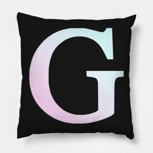 The Letter G Cool Colors Design Pillow