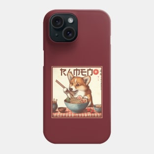 Corgi Eating Ramen Phone Case