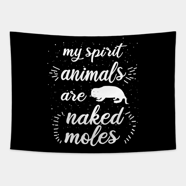 My spirit animal naked mole rat rodents love retro Tapestry by FindYourFavouriteDesign