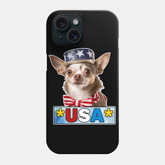 Patriotic Chihuahua II Phone Case by Corrie Kuipers