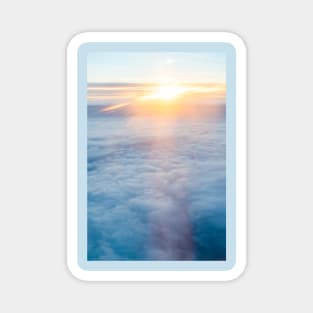 Sunset view above the clouds Magnet