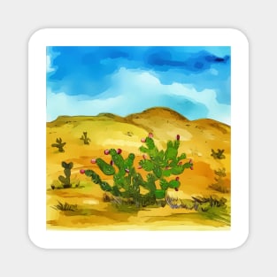 Prickly Pear cactus Magnet