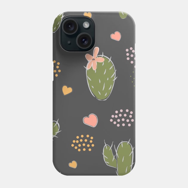 Cactus Pattern Phone Case by Creative Meadows