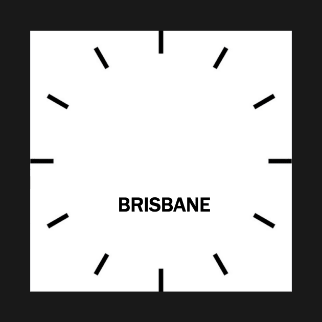 Brisbane Time Zone Wall Clock by ghjura