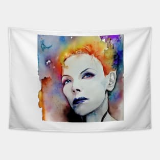 digital portrait of Annie Lennox Tapestry