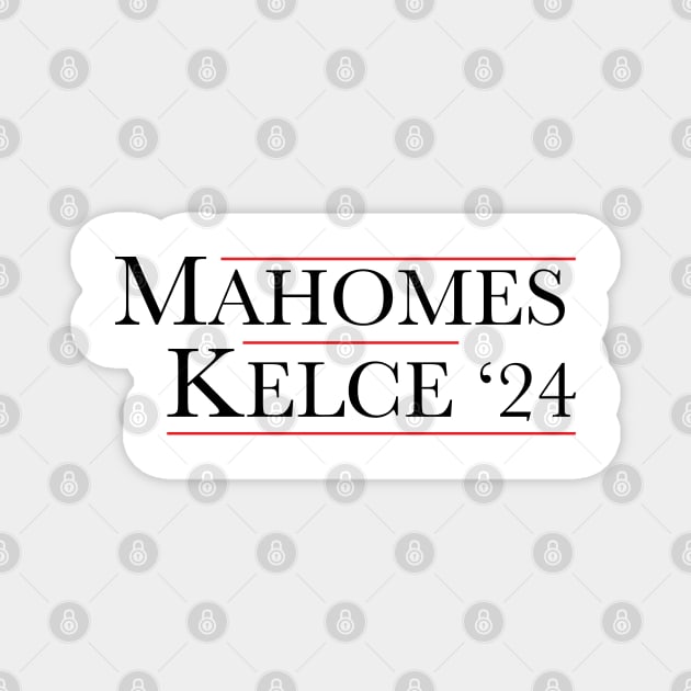 Mahomes Kelce 2024 Magnet by fineaswine