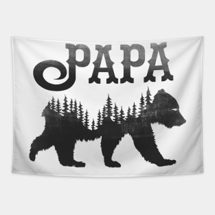 Papa Bear (Black) Tapestry