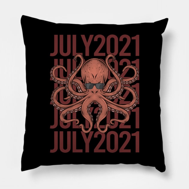 Funny Octopus - July 2021 Pillow by songuk