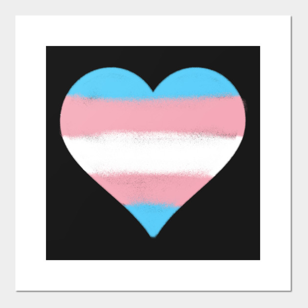 Transgender Flag Heart Transgender Flag Posters And Art Prints Teepublic