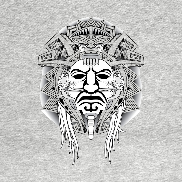 Discover Aztec Warrior Mask - Aztec - T-Shirt