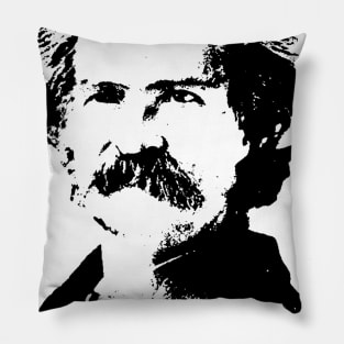 Mark Twain Portrait Pop Art Pillow