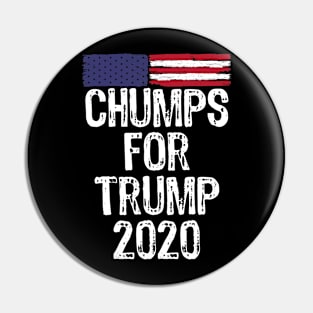 Chumps for Trump 2020 Election USA Flag  Anti Joe Biden Pin