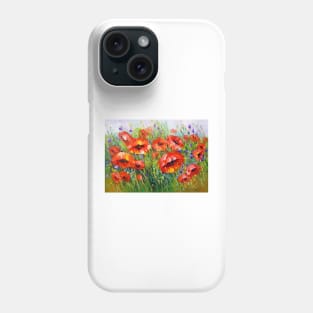 Poppies in bloom Phone Case