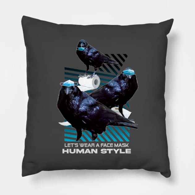 Let's wear a face mask Human Style Pillow by Frajtgorski