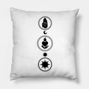 Wicca design, wicca symbols, plus size clothing, witch fashion top, streetwear top, Custom top, gift idea, alt top Pillow