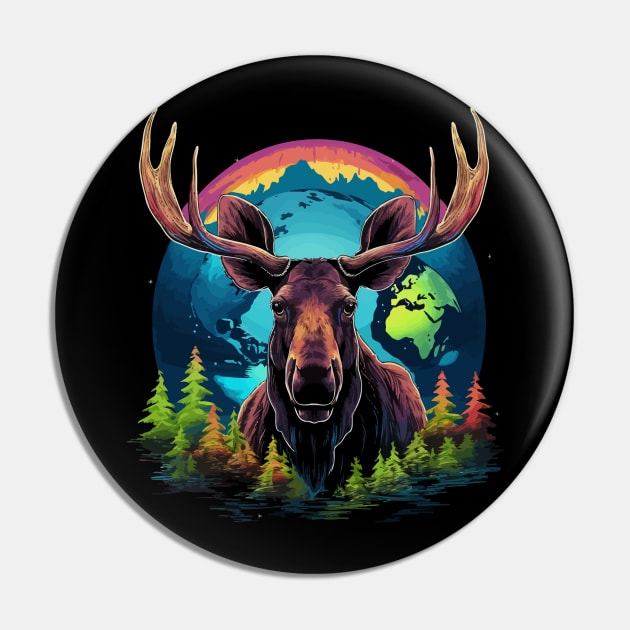Moose Earth Day Pin by JH Mart